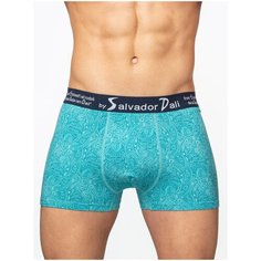 Salvador Dali Трусы боксеры с орнаментом, размер L, лазурный