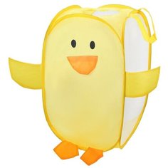 Корзина Наша игрушка Утенок 34x34x56 см желтый