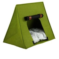 Домик для кошек Не Один Дома Пикник 50х35х43 см зелeный