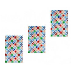 Набор кухонных полотенец "Мари Санна" рогожка 3 штуки, Мозаика голубая 35х60; Размер: 35х60 Ночь Нежна