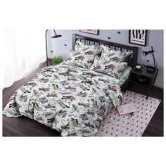 Детское постельное белье "Ночь Нежна" из поплина; Калифорния; размер 1.5 наволочки 70х70