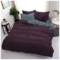 Постельное бельё "Сатин соло"; Доминго; размер Семейный ЛайМ