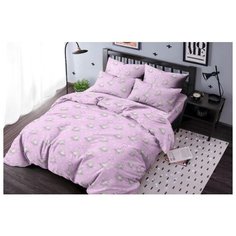 Детское постельное белье "Ночь Нежна" из бязи; Маленькая кошечка розовое; размер 1.5 наволочки 50х70