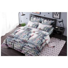 Детское постельное белье "Ночь Нежна" из поплина; Город будущего; размер 1.5 наволочки 70х70