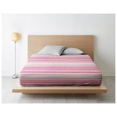 Простыня на резинке из поплина "Ночь Нежна"; Свидание (красная); размер 200 х 200