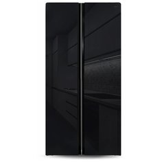 Холодильник NFK-462, SbS, черное стекло, inverter Ginzzu