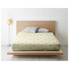 Простыня на резинке из поплина "Ночь Нежна"; Десанж (зеленая); размер 180 х 200