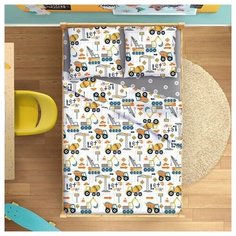 Постельное белье "ДайПоспать" перкаль; Юный строитель; размер 1.5 Традиция