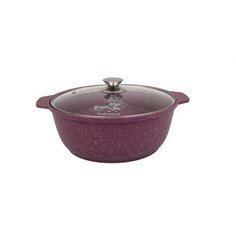 Кукмара ж41tsm Trendy style (mystery), Кастрюля-жаровня 4л (стеклянная крышка, антипригарное покрытие) Kukmara