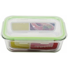 Appetite Контейнер прямоугольный 1,04л, 14.5x19.5 см, зеленый