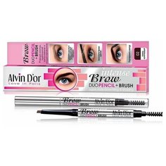 Alvin Dor карандаш для бровей Intense Brow Duo Pencil, оттенок 02 dark brown