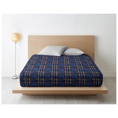 Простыня на резинке из поплина "Ночь Нежна"; Клайд (синяя); размер 200 х 200