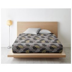 Простыня на резинке из бязи, "Ночь Нежна"; Тропики; размер 160 х 200