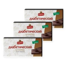 Шоколад диабитический "спартак" горький с изомальтом, 90 гр. (3шт.).