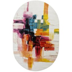 Недорогой синтетический ковер Crystal Merinos 2752-Cream овал (200*300 см)