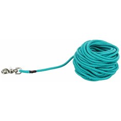 Поводок тросовый, с карабином, круглый S–L: 15 м/ф 6 мм, океан, Trixie (поводок для собак, 19792)