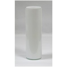 Декоративная ваза цилиндр NinaGlass 90-201 белый, стекло