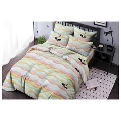 Детское постельное белье "Ночь Нежна" из бязи; Пароходик; размер 1.5 наволочки 70х70