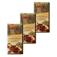 Шоколад Спартак молочный с цельным миндалём, 90 г, 3 шт.