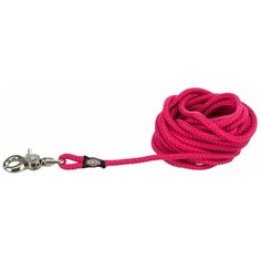 Поводок тросовый, с карабином, круглый, S–L: 5 м/ф 6 мм, фуксия, Trixie (поводок для собак, 19794)