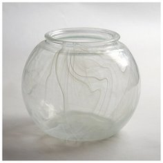 Ваза NinaGlass Зара стеклянная цвет белая вуаль