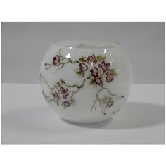 Ваза NinaGlass стеклянная Шар роспись Сакура