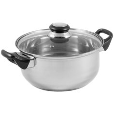 Кастрюля Mallony BAK-01, 1.4 л, серебристый/черный