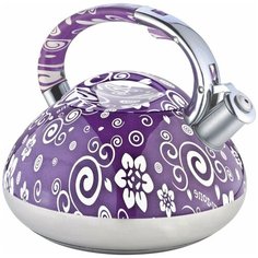 Чайник со свистком 3,0л PETERHOF ZL-5006-30 фиолетовый