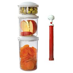 Исток Набор вакуумных контейнеров с насосом Вакс КВХН-96-3, прозрачный Istok