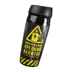 Термокружка Komandor Крепкий напиток, 0.45 л черный