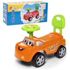 Каталка-пушкар детская со звуком, оранжевая, 618А Best Like