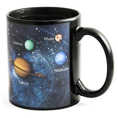 Кружка Эврика хамелеон Звездное небо, 300 мл, черный