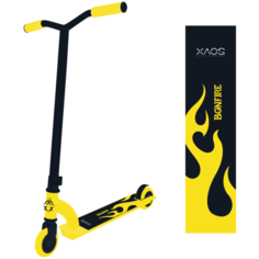 Самокат трюковый Xaos Bonfire Yellow 100 мм