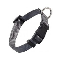 Hl07xl ошейник со светоотражающей строчкой, серый, 25*510-780мм, triol /120/ (2 шт)