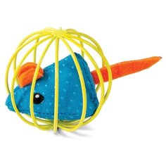 Игрушка для кошек мышка в шаре, d63мм, triol (2 шт)