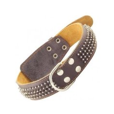 Ошейник 45-770 кожа двойной ёж кольцо гамма /50/ Gamma
