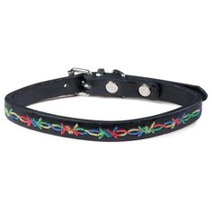 Ошейник из иск. кожи этно xs, черный 10*310мм, triol /144/ (2 шт)