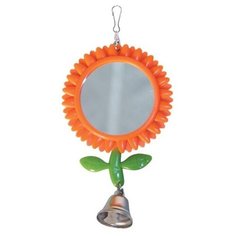 Br-34 игрушка для птиц зеркало-подсолнух с колокольчиком, 16см (2 шт) Triol