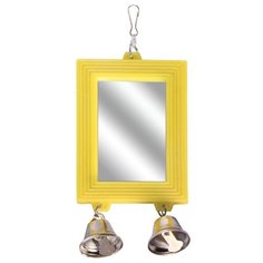 Br-7 игрушка для птиц зеркало с двумя колокольчиками, 14см (2 шт) Triol