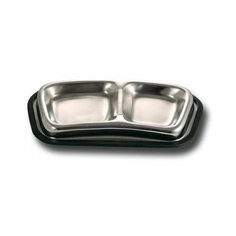 Миска мет 1080dcb01 0,12л*0,14л на резинке двойная для кошек /12/ Triol