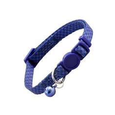 Hl27 ошейник для кошек, темно-синий в клетку, 10*210-330мм, triol (2 шт)