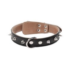 Ошейник кожаный шипы, 35мм*600мм, гамма (2 шт) Triol
