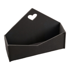 Ящик Дарим красиво Конверт Доброе Сердце 21x6x18 см черный