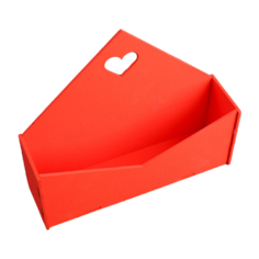 Ящик Дарим красиво Конверт Доброе Сердце 21x6x18 см красный