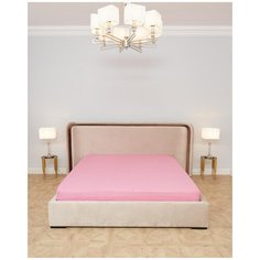 Простыня на резинке, бязь "Всё себе"; Розовый кристалл;Размер:200 х 200