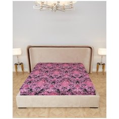 Простыня на резинке, бязь "Всё себе"; Сирень;Размер:140 х 200