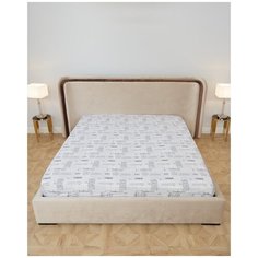 Простыня на резинке, Поплин "Всё себе";Лондон; Размер: 140 х 200