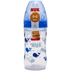 Бутылочка для кормления, 150 мл.,средний поток, от 0 мес, синий NUK