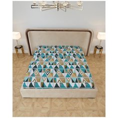 Простыня на резинке, Поплин "Всё себе"; Мозайка; Размер: 90 х 200