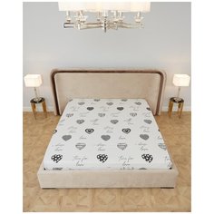 Простыня обычная, Поплин; "Всё себе"; Влечение; Размер: Евро